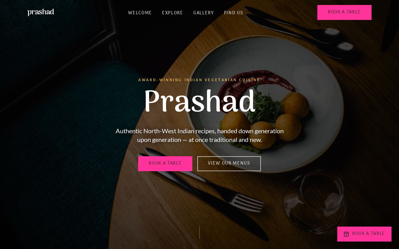 A live storefront site